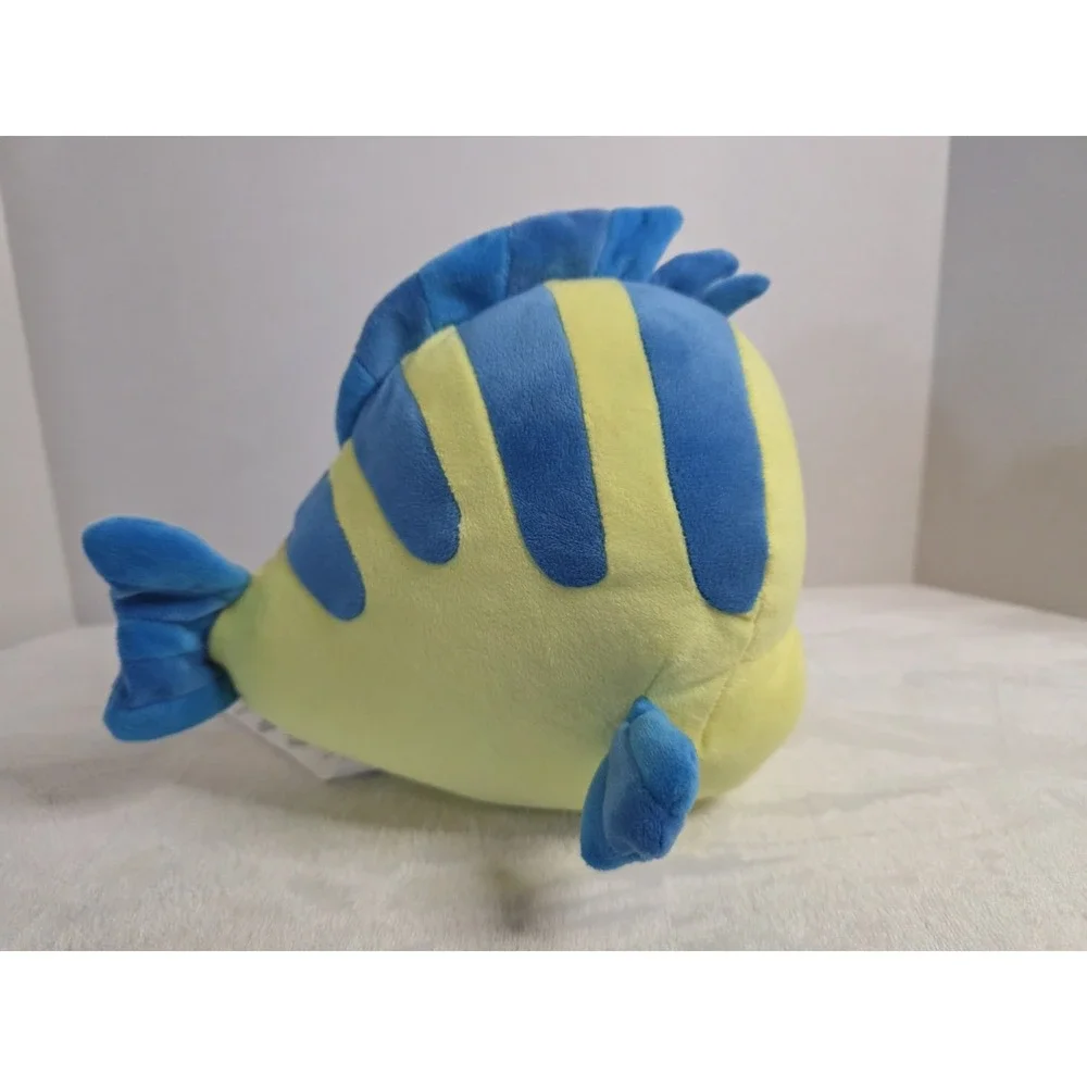 Disney‎ Princess Flounder Plush The Little Mermaid Yellow Blue Fish Toy 7